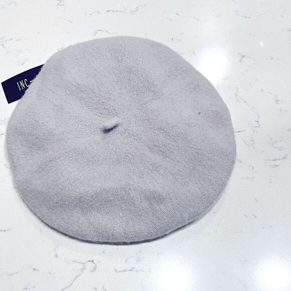 NWT INC International Concepts Solid Beret, hat beanie for women’s in Grey - Picture 2 of 6